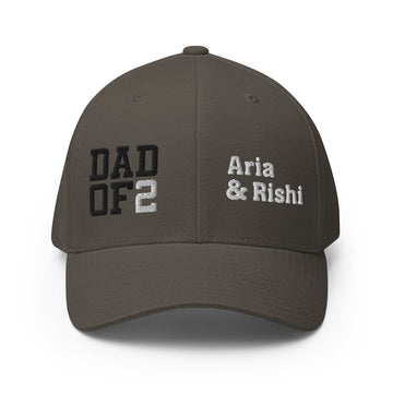 Dad of 2 Structured Twill Cap