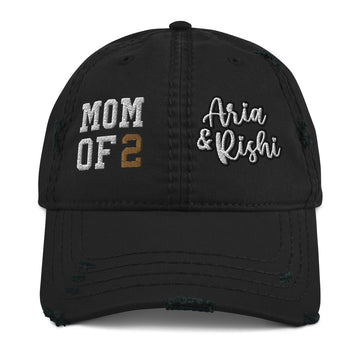 Aria and Rishi Distressed Dad Hat